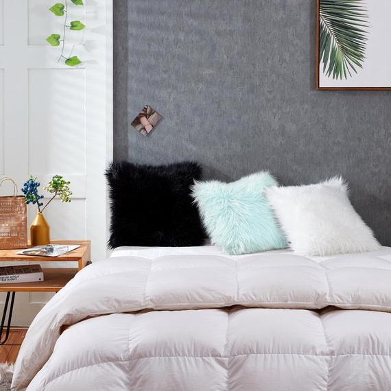 Fellkissen mit Füllung | Mint